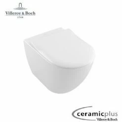VILLEROY & BOCH V&B Subway 2.0 Wand WC Spülrandlos Ceramic Plus Und WC-Sitz, Weiß