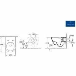 VILLEROY & BOCH V&B Subway 2.0 Wand WC Spülrandlos Ceramic Plus Und WC-Sitz, Weiß 4 VILLEROY & BOCH V&B Subway 2.0 Wand WC Spülrandlos Ceramic Plus Und WC-Sitz, Weiß -VILLEROY & BOCH shop 20109452 3