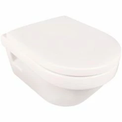 Villeroy & Boch Spülrandloses Wand-WC Set Omnia Architectura Directflush, Tiefspüler Spülrandlos Mit WC-Sitz, Waagerechtem Abgang, Wassersparsystem AQUAREDUCT, Weiß, 04721 0 -VILLEROY & BOCH shop 21507619 2
