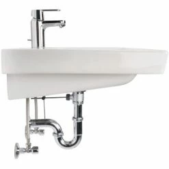 Villeroy & Boch Waschtisch Subway 2.0 Waschtisch-Set, Waschbecken 60 Cm Und Einhebelmischer-Armatur, SilkMove Keramikkartusche, StarLight Oberfläche, Keramik & Messing, Weiß & Chrom, 04589 6 -VILLEROY & BOCH shop 23625770 3