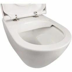Villeroy & Boch Spülrandloses Wand-WC Set Subway, Tiefspüler Spülrandlos Mit WC-Sitz, Waagerechtem Abgang, QuickRelease & SoftClosing Funktion, Weiß, 04787 6 11 Villeroy & Boch Spülrandloses Wand-WC Set Subway, Tiefspüler Spülrandlos Mit WC-Sitz, Waagerechtem Abgang, QuickRelease & SoftClosing Funktion, Weiß, 04787 6 -VILLEROY & BOCH shop 26286832 5