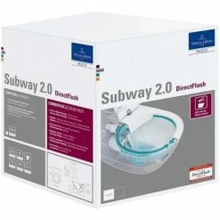 Villeroy & Boch Combi-Pack SUBWAY 2.0 Inkl. Wand-WC Tief DirectFlush Und WC-Sitz SlimSeat Weiß 5614R201