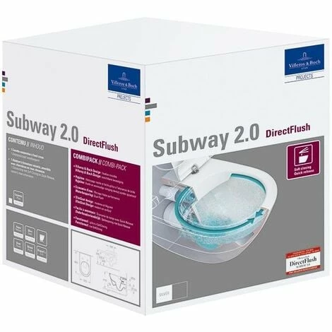 Villeroy & Boch Combi-Pack SUBWAY 2.0 inkl. Wand-WC tief DirectFlush und WC-Sitz SlimSeat weiß 5614R201 Villeroy & Boch Combi-Pack SUBWAY 2.0 Inkl. Wand-WC Tief DirectFlush Und WC-Sitz SlimSeat Weiß 5614R201 -VILLEROY & BOCH shop 28823406 1