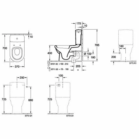 Villeroy & Boch V&B Vario-Abflussbogen für Abgang senkrecht Breite 100mm Villeroy & Boch V&B Vario-Abflussbogen Für Abgang Senkrecht Breite 100mm -VILLEROY & BOCH shop 31393404 1