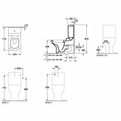 Villeroy & Boch V&B Vario-Abflussbogen für Abgang senkrecht Breite 100mm Villeroy & Boch V&B Vario-Abflussbogen Für Abgang Senkrecht Breite 100mm -VILLEROY & BOCH shop 31393404 2