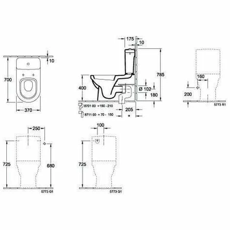Villeroy & Boch V&B Vario-Abflussbogen für Abgang senkrecht Breite 100mm Villeroy & Boch V&B Vario-Abflussbogen Für Abgang Senkrecht Breite 100mm -VILLEROY & BOCH shop 31393404 4