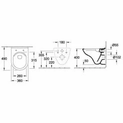 Villeroy & Boch V&B Combi-Pack O.NOVO M WWC Ti. DF Und WC-Sitz Weiß C+ -VILLEROY & BOCH shop 31425048 2