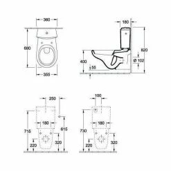 Villeroy & Boch V&B Wand-WC O.NOVO Tief, 355x680mm, Für Kombination Weiß 5 Villeroy & Boch V&B Wand-WC O.NOVO Tief, 355x680mm, Für Kombination Weiß -VILLEROY & BOCH shop 31430829 4