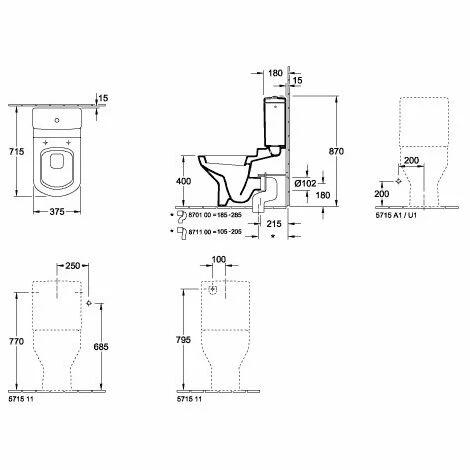 Villeroy & Boch V&B Vario-Abflussbogen für Abgang senkrecht Breite 100mm Villeroy & Boch V&B Vario-Abflussbogen Für Abgang Senkrecht Breite 100mm -VILLEROY & BOCH shop 32968969 2