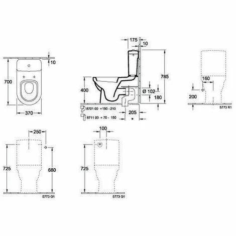 Villeroy & Boch V&B Vario-Abflussbogen für Abgang senkrecht Breite 100mm Villeroy & Boch V&B Vario-Abflussbogen Für Abgang Senkrecht Breite 100mm -VILLEROY & BOCH shop 32968969 4