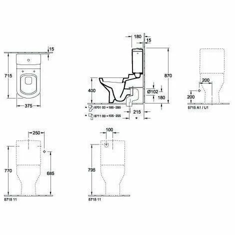 Villeroy & Boch V&B Vario-Abflussbogen für Abgang senkrecht Breite 100mm Villeroy & Boch V&B Vario-Abflussbogen Für Abgang Senkrecht Breite 100mm -VILLEROY & BOCH shop 32968969 5