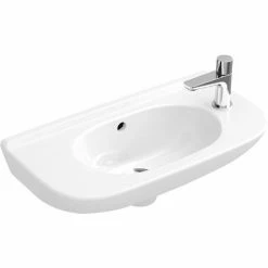 Villeroy & Boch Handwaschbecken Compact O.NOVO 500 X 250 Mm, Mit Überlauf Hahnloch Rechts Durchgestochen Weiß 53615301