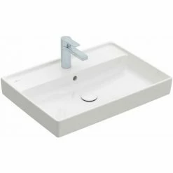 VILLEROY UND BOCH AG Villeroy & Boch Collaro Waschbecken, 650 X 470 Mm, , Mit Überlauf, Ungeschliffen, 4A3365, Farbe: Weiß-alpin - 4A336501