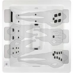 Villeroy & Boch Whirlpool S7D Just Silence Snow Light Grey Design Line Für 5 Personen -VILLEROY & BOCH shop 51409453 3