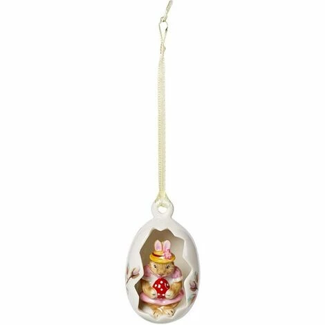 Villeroy & Boch Bunny Tales Ei-Ornament Anna, Blüten Rosa 3 Villeroy & Boch Bunny Tales Ei-Ornament Anna, Blüten Rosa