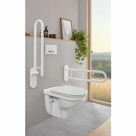 Villeroy & Boch WC-Sitz ViCare Mit SoftClosing Scharniere Edelstahl, Weiss AntiBac 5 Villeroy & Boch WC-Sitz ViCare Mit SoftClosing Scharniere Edelstahl, Weiss AntiBac – Bild 3