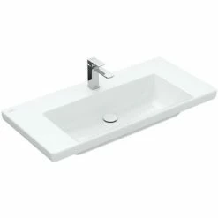 Villeroy & Boch Möbelwaschtisch Subway 3.0, Weiß 100 Cm Ohne Überlauf Mit 1 Hahnloch Ohne Beschichtung 3 Villeroy & Boch Möbelwaschtisch Subway 3.0, Weiß 100 Cm Ohne Überlauf Mit 1 Hahnloch Ohne Beschichtung -VILLEROY & BOCH shop 56535003 2