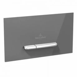 Villeroy & Boch ViConnect Drückerplatte M300 Glossy Grey / Edelstahl Gebürstet