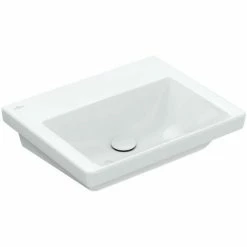 Villeroy & Boch Möbelwaschbecken Subway 3.0, 55 Cm Ohne Überlauf Ohne Hahnloch Ohne Beschichtung