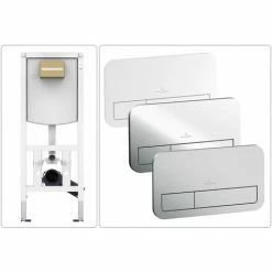 VILLEROY & BOCH Set WC Vorwandelement Mit Betätigungsplatte, Weiß