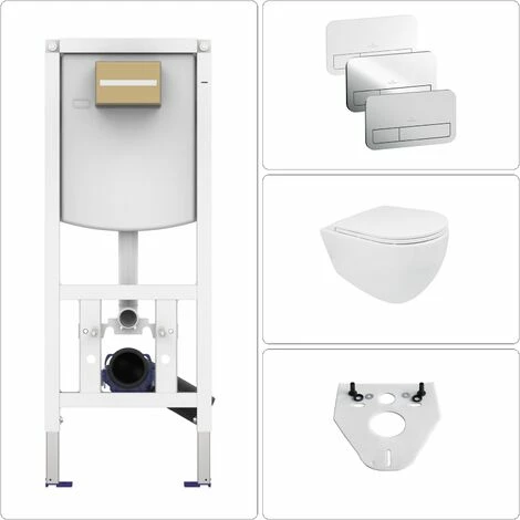 BB INFINITY Wand WC Spülrandlos Mit SoftClose WC-Sitz & VILLEROY & BOCH Zubehör Weiß 3 BB INFINITY Wand WC Spülrandlos Mit SoftClose WC-Sitz & VILLEROY & BOCH Zubehör Weiß