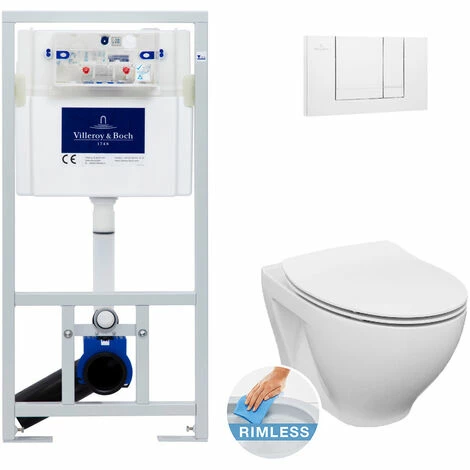 Villeroy & Boch Pack WC-Rahmen + Cersanit Dormo WC ohne Flansch + Softclose WC-Deckel + Weiße Platte (ViConnectDormo-2-DE) Villeroy & Boch Pack WC-Rahmen + Cersanit Dormo WC Ohne Flansch + Softclose WC-Deckel + Weiße Platte (ViConnectDormo-2-DE) -VILLEROY & BOCH shop 60072393 5