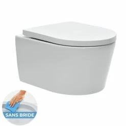 Villeroy & Boch Pack WC-Tragrahmen + SAT-WC Ohne Flansch + Soft-Close WC-Deckel + Weiße Platte + Verkleidungsset (ViConnectSATrimless-2-sabo-DE) -VILLEROY & BOCH shop 60072395 3