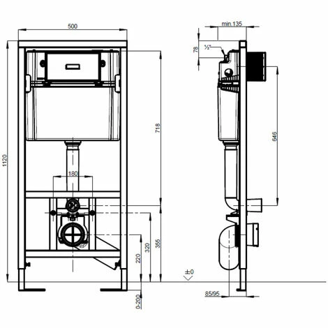 Villeroy & Boch Viconnect Pro Pack Tragrahmen für wandhängendes WC + weiße Doppeltasten-Abzugsplatte (92214468) Villeroy & Boch Viconnect Pro Pack Tragrahmen Für Wandhängendes WC + Weiße Doppeltasten-Abzugsplatte (92214468) -VILLEROY & BOCH shop 60272070 4