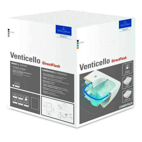 Villeroy & Boch Wand-Tiefspül WC Venticello, spülrandlos, CeramicPlus Oberfläche, mit WC-Sitz, Absenkautomatik Villeroy & Boch Wand-Tiefspül WC Venticello, Spülrandlos, CeramicPlus Oberfläche, Mit WC-Sitz, Absenkautomatik -VILLEROY & BOCH shop 61064086 4