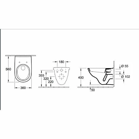 Villeroy & Boch O.Novo Alpinweiß Oval Tiefspül-WC + Sicherheitssitz (5660F101) Villeroy & Boch O.Novo Alpinweiß Oval Tiefspül-WC + Sicherheitssitz (5660F101) -VILLEROY & BOCH shop 68147015 4