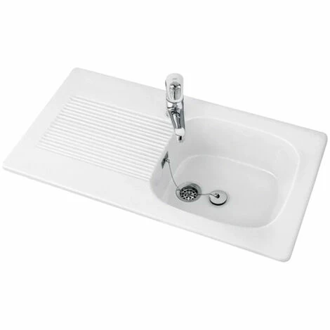 Villeroy & Boch Tudor Einbauspüle 92x51cm mit umkehrbarer Abtropffläche, Keramik, Weiß (67610301) Villeroy & Boch Tudor Einbauspüle 92x51cm Mit Umkehrbarer Abtropffläche, Keramik, Weiß (67610301) -VILLEROY & BOCH shop 68147401 1