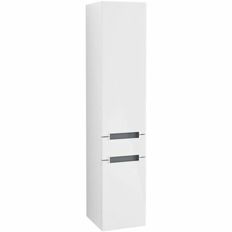 Villeroy & Boch Subway 2.0 Hochschrank mit 2 Türen Links Glossy White Silberfarbig Matt Mit Schublade Villeroy & Boch Subway 2.0 Hochschrank Mit 2 Türen Links Glossy White Silberfarbig Matt Mit Schublade -VILLEROY & BOCH shop 70939737 1