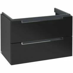Villeroy & Boch Subway 2.0 Waschtischunterschrank XL Mit 2 Auszügen 78,7 Cm Black Matt Lacquer Chromfarbig Glänzend 4 Villeroy & Boch Subway 2.0 Waschtischunterschrank XL Mit 2 Auszügen 78,7 Cm Black Matt Lacquer Chromfarbig Glänzend -VILLEROY & BOCH shop 70940076 3