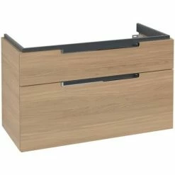 Villeroy & Boch Subway 2.0 Waschtischunterschrank XXL Mit 2 Auszügen 98,7 Cm Elm Impresso Chromfarbig Glänzend -VILLEROY & BOCH shop 70940200 2