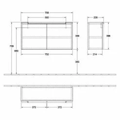 Villeroy & Boch Subway 2.0 Sideboard Mit 2 Türen Nordic Oak Silberfarbig Matt Silver Grey 8 Villeroy & Boch Subway 2.0 Sideboard Mit 2 Türen Nordic Oak Silberfarbig Matt Silver Grey -VILLEROY & BOCH shop 70940245 3