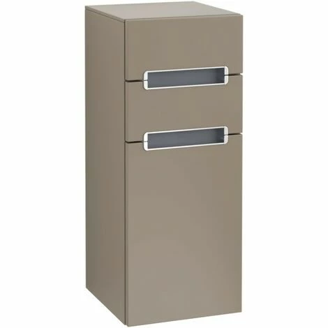Villeroy & Boch Subway 2.0 Seitenschrank mit 1 Tür und 2 Schubladen Links Truffle Grey Chromfarbig Glänzend Grey Villeroy & Boch Subway 2.0 Seitenschrank Mit 1 Tür Und 2 Schubladen Links Truffle Grey Chromfarbig Glänzend Grey -VILLEROY & BOCH shop 70940265 2