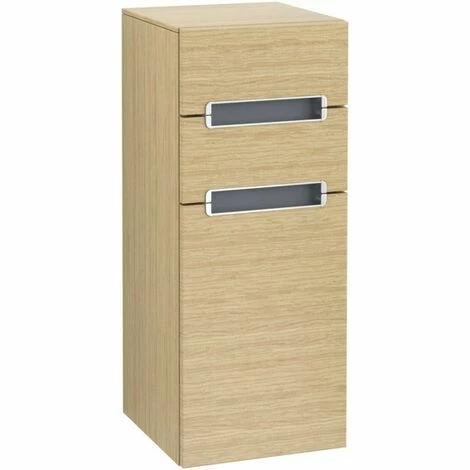 Villeroy & Boch Subway 2.0 Seitenschrank Mit 1 Tür Und 2 Schubladen Rechts Nordic Oak Silberfarbig Matt Grey 4 Villeroy & Boch Subway 2.0 Seitenschrank Mit 1 Tür Und 2 Schubladen Rechts Nordic Oak Silberfarbig Matt Grey – Bild 2