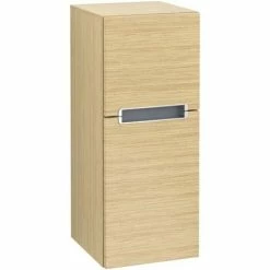 Villeroy & Boch Subway 2.0 Seitenschrank Mit 1 Tür Und 1 Auszug Rechts Nordic Oak Silberfarbig Matt White -VILLEROY & BOCH shop 70940374 2