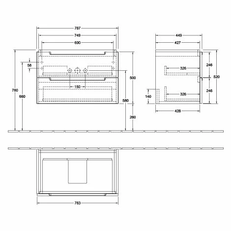 Villeroy & Boch Subway 2.0 Waschtischunterschrank XL mit 2 Auszügen 78,7 cm Nordic Oak Silberfarbig Matt Villeroy & Boch Subway 2.0 Waschtischunterschrank XL Mit 2 Auszügen 78,7 Cm Nordic Oak Silberfarbig Matt -VILLEROY & BOCH shop 70940404 2