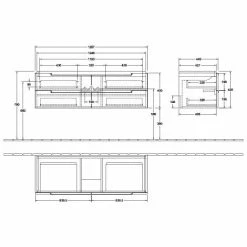 Villeroy & Boch Subway 2.0 Waschtischunterschrank Mit 4 Auszügen Elm Impresso Chromfarbig Glänzend -VILLEROY & BOCH shop 70940412 2