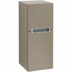 Villeroy & Boch Subway 2.0 Seitenschrank Mit 1 Tür Und 1 Auszug Links Truffle Grey Silberfarbig Matt White -VILLEROY & BOCH shop 70940434 2