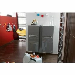 Villeroy & Boch Subway 2.0 Seitenschrank Mit 1 Tür Und 1 Auszug Rechts Glossy Grey Chromfarbig Glänzend White -VILLEROY & BOCH shop 70940469 2