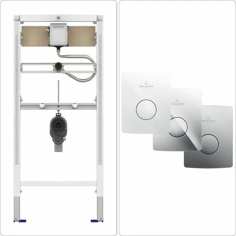 VILLEROY & BOCH Set Urinal Vorwandelement mit Betätigungsplatte, weiß VILLEROY & BOCH Set Urinal Vorwandelement Mit Betätigungsplatte, Weiß -VILLEROY & BOCH shop 71064306 1