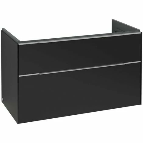 Villeroy & Boch Subway 3.0 Waschtischunterschrank XL 973mm Mit 2 Auszügen Volcano Black Mit Beleuchtung Aluminium Glänzend 4 Villeroy & Boch Subway 3.0 Waschtischunterschrank XL 973mm Mit 2 Auszügen Volcano Black Mit Beleuchtung Aluminium Glänzend – Bild 2