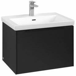 Villeroy & Boch Subway 3.0 Waschtischunterschrank 622mm Mit 1 Auszug Volcano Black Ohne Beleuchtung Volcano Black -VILLEROY & BOCH shop 71070265 3