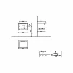 Villeroy & Boch Subway 3.0 Waschtischunterschrank 572mm Mit 1 Auszug Marine Blue Ohne Beleuchtung Aluminium Glänzend