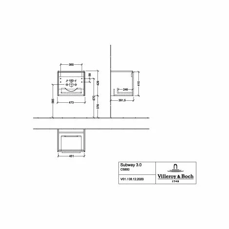 Villeroy & Boch Subway 3.0 Waschtischunterschrank 473mm mit 1 Auszug Graphite Ohne Beleuchtung Aluminium Glänzend Villeroy & Boch Subway 3.0 Waschtischunterschrank 473mm Mit 1 Auszug Graphite Ohne Beleuchtung Aluminium Glänzend -VILLEROY & BOCH shop 71070293 1