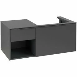 Villeroy & Boch Subway 3.0 Waschtischunterschrank 1001mm Mit 2 Auszügen Und Regalelement Einfarbig Graphite Waschtisch Rechts/Regalelement Links Mit Beleuchtung -VILLEROY & BOCH shop 71070306 2