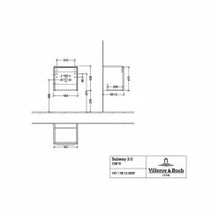 Villeroy & Boch Subway 3.0 Waschtischunterschrank 423mm Mit 1 Tür 42,3 Cm Links Taupe Volcano Black