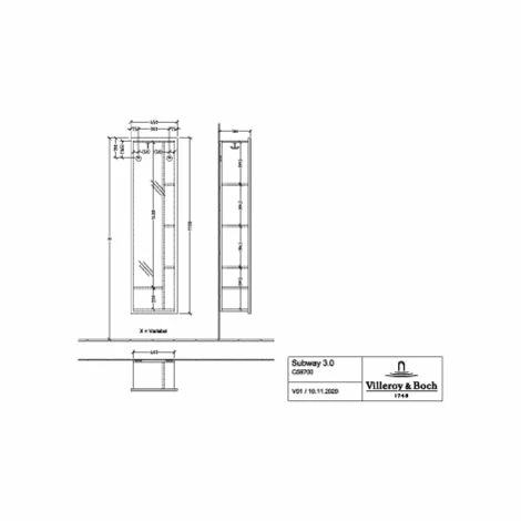 Villeroy & Boch Subway 3.0 Spiegelregal Graphite Regal Rechts 3 Villeroy & Boch Subway 3.0 Spiegelregal Graphite Regal Rechts
